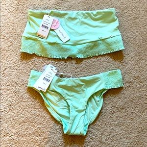 PILYQ Azura Smocked Bandaeu Top and Bottoms